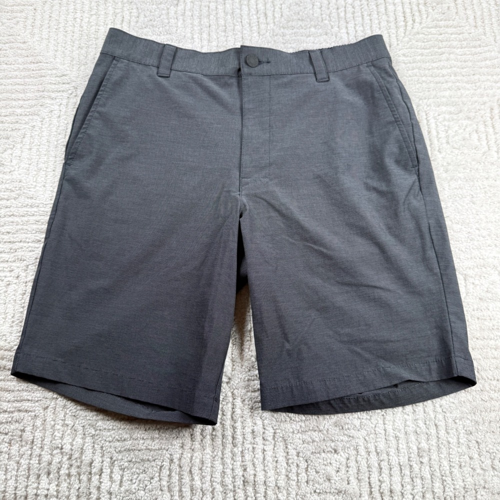 Banana Republic Shorts Men 34 Grey Elastic Waist Tech Golf Summer Travel Casual